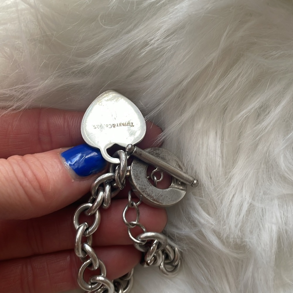 Heart Toggle Chain Bracelet- Silver - image 7